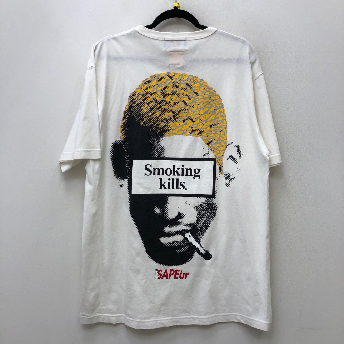 【中古】A Elegantes SAPEur | アエレガンスサプール SMOKING KILLS HEAD 半袖Ｔシャツ ホワイト サイズ：XL【加古川店】