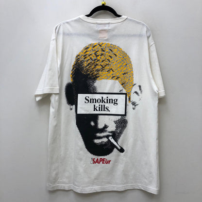 【中古】A Elegantes SAPEur | アエレガンスサプール SMOKING KILLS HEAD 半袖Ｔシャツ ホワイト サイズ：XL【加古川店】