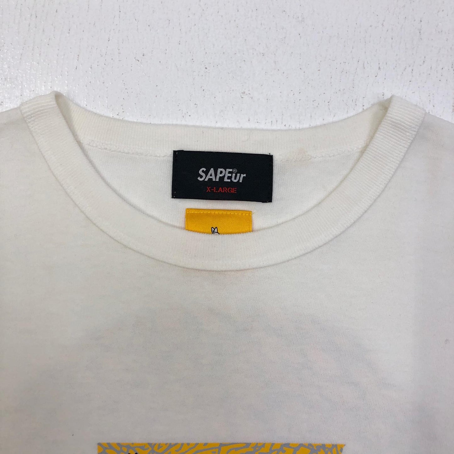【中古】A Elegantes SAPEur | アエレガンスサプール SMOKING KILLS HEAD 半袖Ｔシャツ ホワイト サイズ：XL【加古川店】