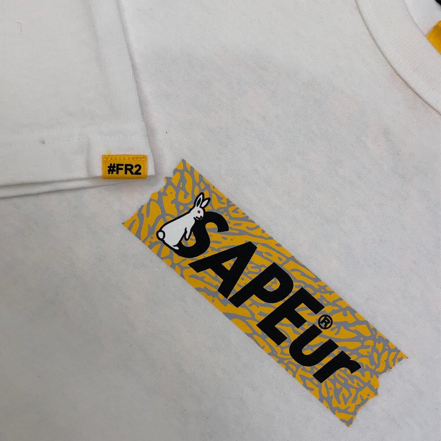 【中古】A Elegantes SAPEur | アエレガンスサプール SMOKING KILLS HEAD 半袖Ｔシャツ ホワイト サイズ：XL【加古川店】
