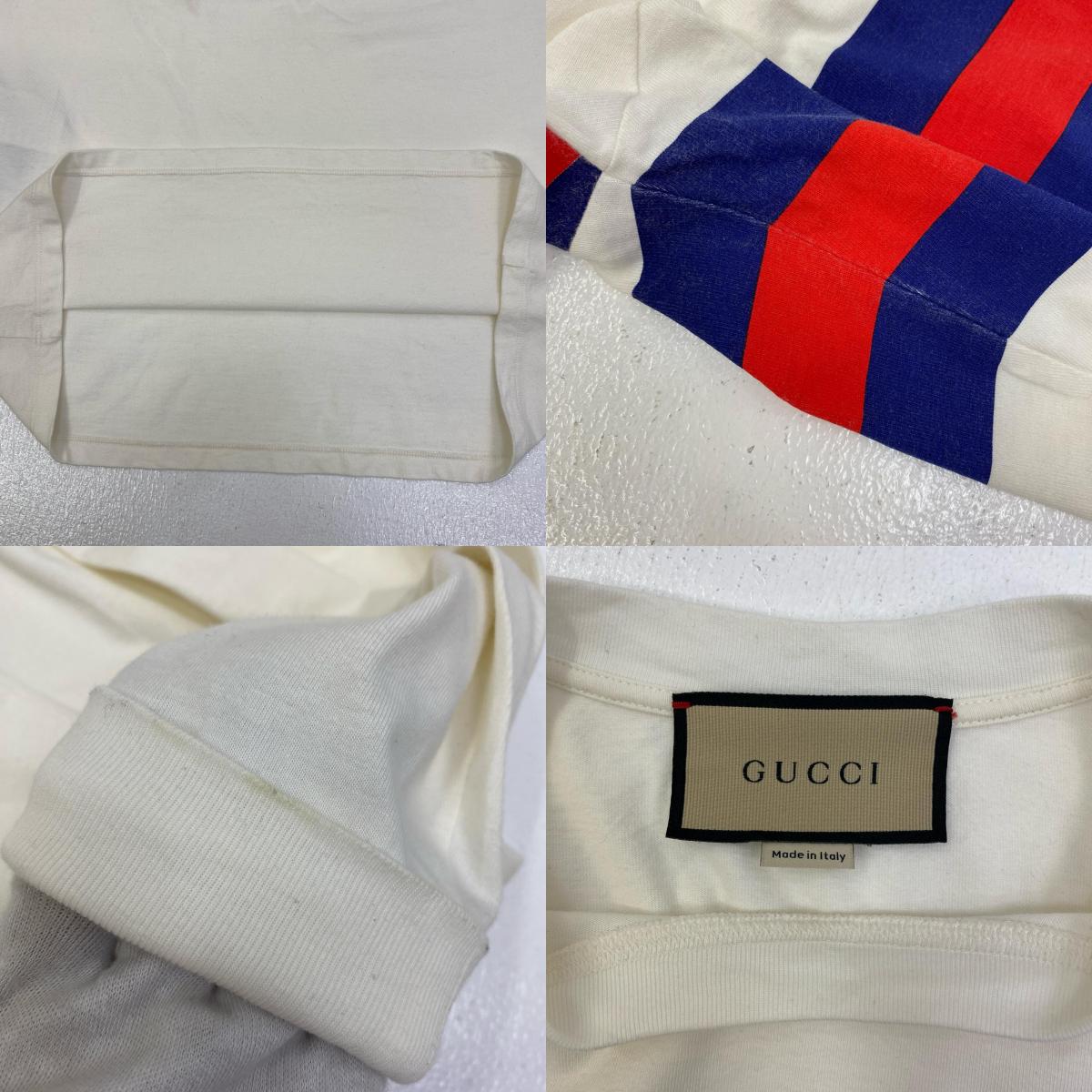 【中古】GUCCI | グッチ 国内正規品 長袖Ｔシャツ 581903 ホワイト サイズ：XS【加古川店】