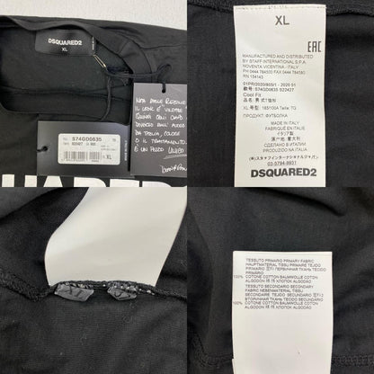 【中古】DSQUARED2 | ディースクエアード D2 ロゴプリント 半袖Ｔシャツ S74GD0635 ブラック サイズ：XL【加古川店】