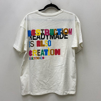 【中古】READYMADE | レディメイド COLLAPSED FACE T 半袖Ｔシャツ RE-CO-WH-00-00-143 ホワイト サイズ：M【加古川店】