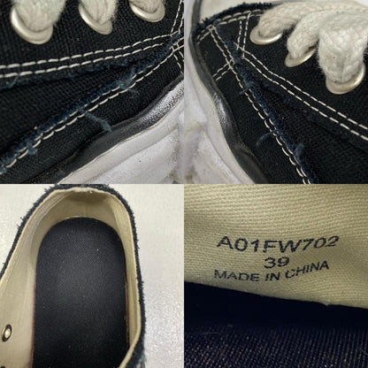 【中古】MIHARA YASUHIRO | ミハラヤスヒロ PETERSON LOW CANVAS スニーカー A01FW702 ブラック【加古川店】