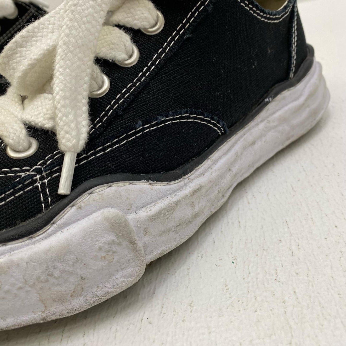 【中古】MIHARA YASUHIRO | ミハラヤスヒロ PETERSON LOW CANVAS スニーカー A01FW702 ブラック【加古川店】