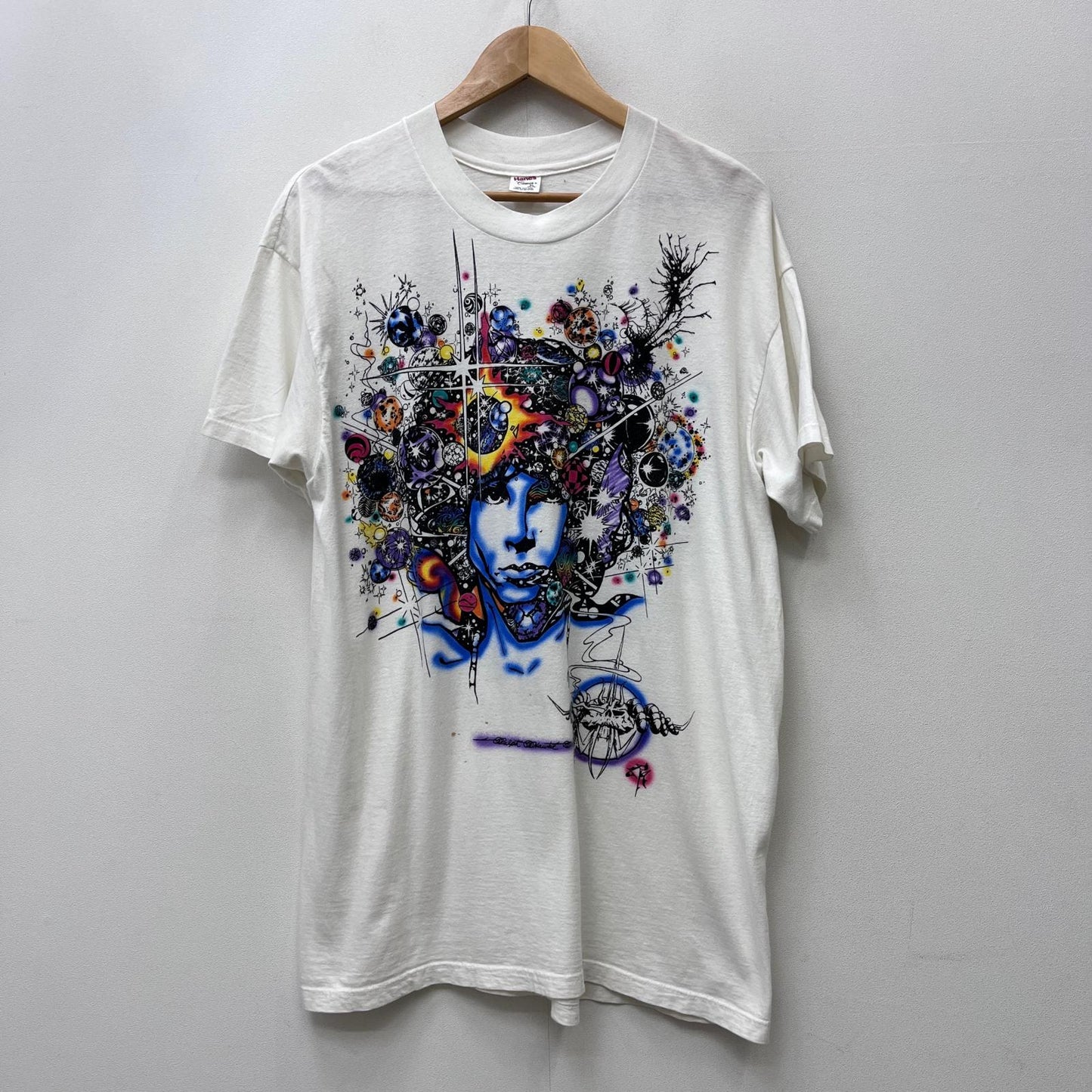 【中古】VINTAGE衣料 | ヴィンテージイリョウ RALPH HAWKE MANIS:Jim Morrison 半袖Ｔシャツ ホワイト サイズ：XL【加古川店】