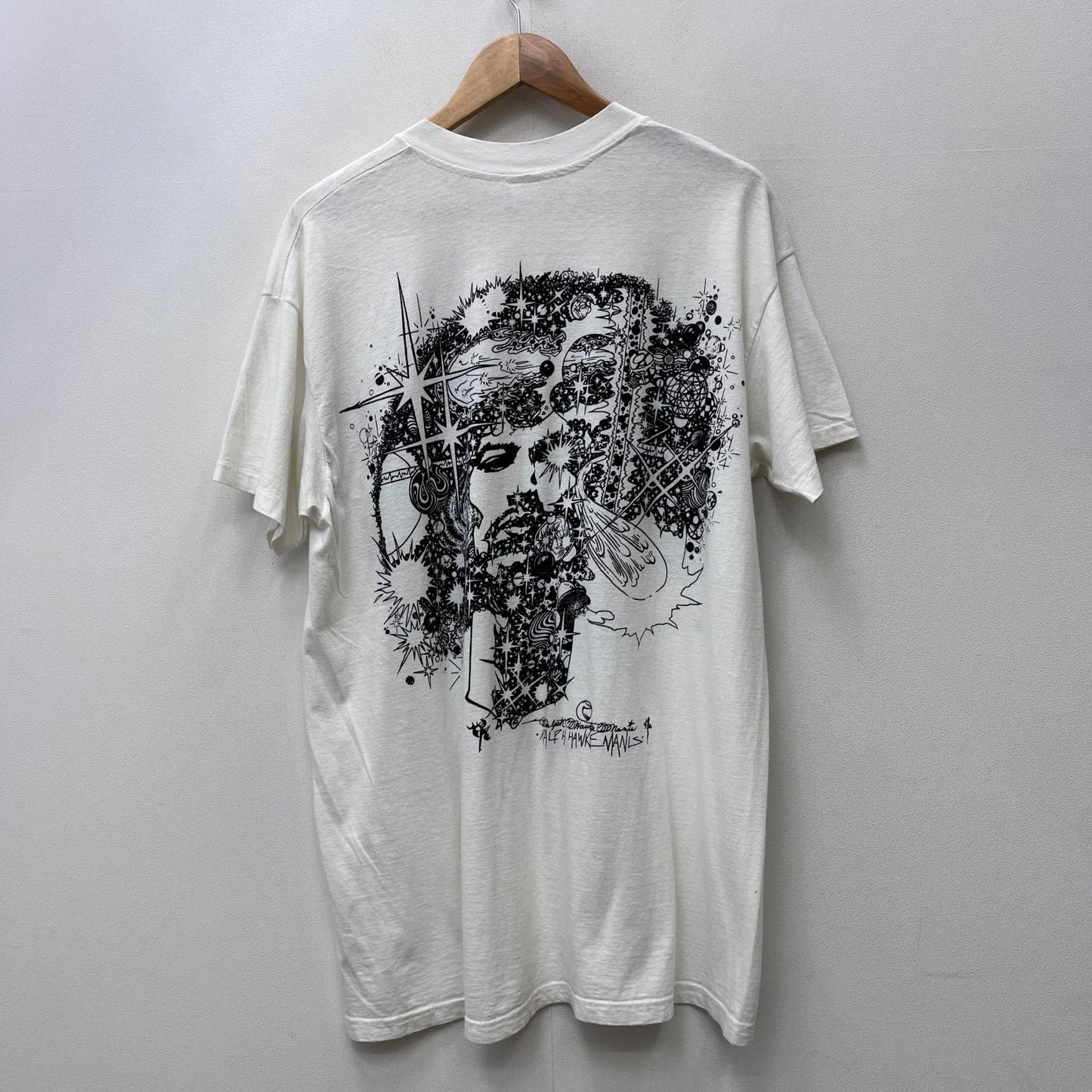 【中古】VINTAGE衣料 | ヴィンテージイリョウ RALPH HAWKE MANIS:Jim Morrison 半袖Ｔシャツ ホワイト サイズ：XL【加古川店】