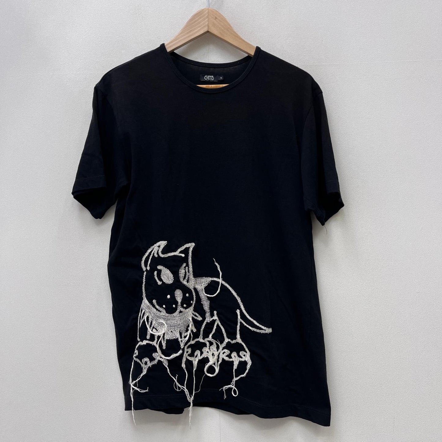 【中古】 CHITO チトGUARD EMBROIDERED TEE 半袖Ｔシャツ ブラック サイズ：S【加古川店】