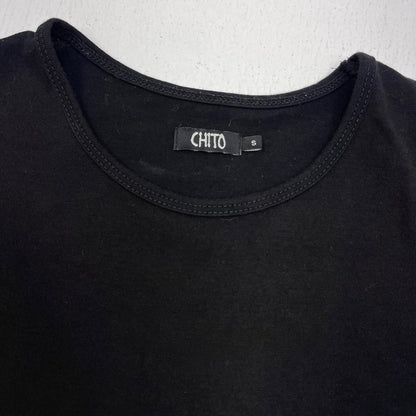 【中古】 CHITO チトGUARD EMBROIDERED TEE 半袖Ｔシャツ ブラック サイズ：S【加古川店】