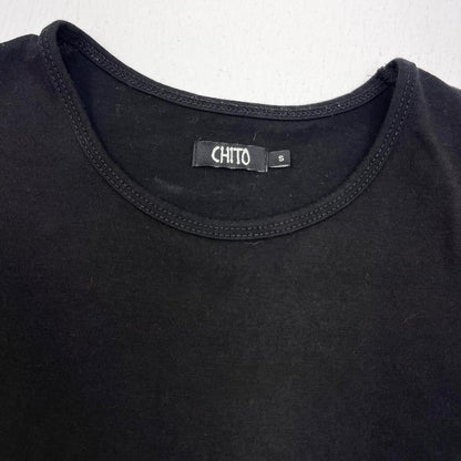 【中古】 CHITO チトGUARD EMBROIDERED TEE 半袖Ｔシャツ ブラック サイズ：S【加古川店】