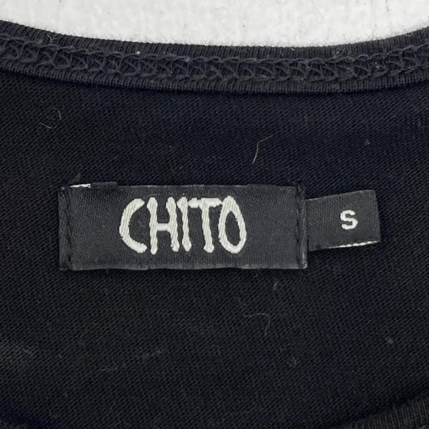 【中古】 CHITO チトGUARD EMBROIDERED TEE 半袖Ｔシャツ ブラック サイズ：S【加古川店】