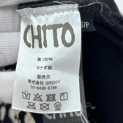 【中古】 CHITO チトGUARD EMBROIDERED TEE 半袖Ｔシャツ ブラック サイズ：S【加古川店】