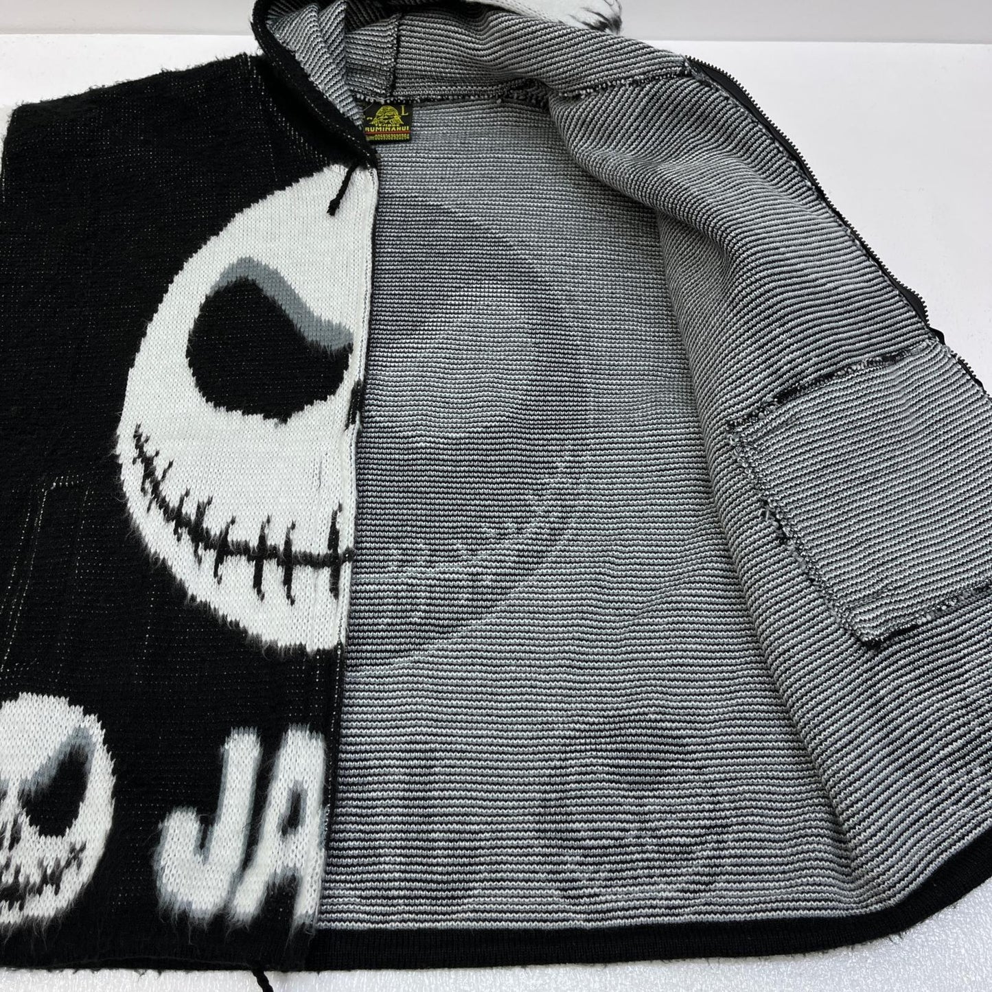 【中古】 'JACK' ｼｬｷﾞｰﾆｯﾄｼﾞｯﾌﾟﾊﾟｰｶｰ RUMINAHUI パーカー ブラック サイズ：L【加古川店】