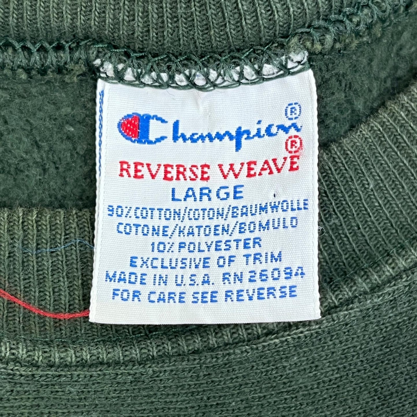 【中古】Champion | チャンピオン REVERSE WEVE 90s スウェット グリーン サイズ：L【加古川店】