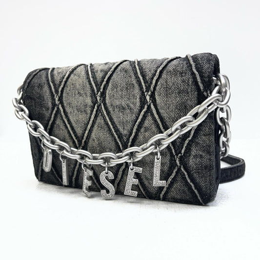 【中古】DIESEL | ディーゼル CHARM-D WALLET STRAP ショルダーバッグ インディゴ【加古川店】