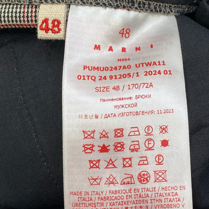 【中古】MARNI | マルニ wool check cargo pant パンツ PUMU0247A0 サイズ：48【加古川店】