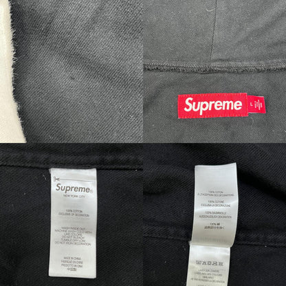 Supreme | シュプリーム Fur Trim Flannel Hooded 長袖パーカー Lサイズ ブラック 24FW パーカー ブラック サイズ：L