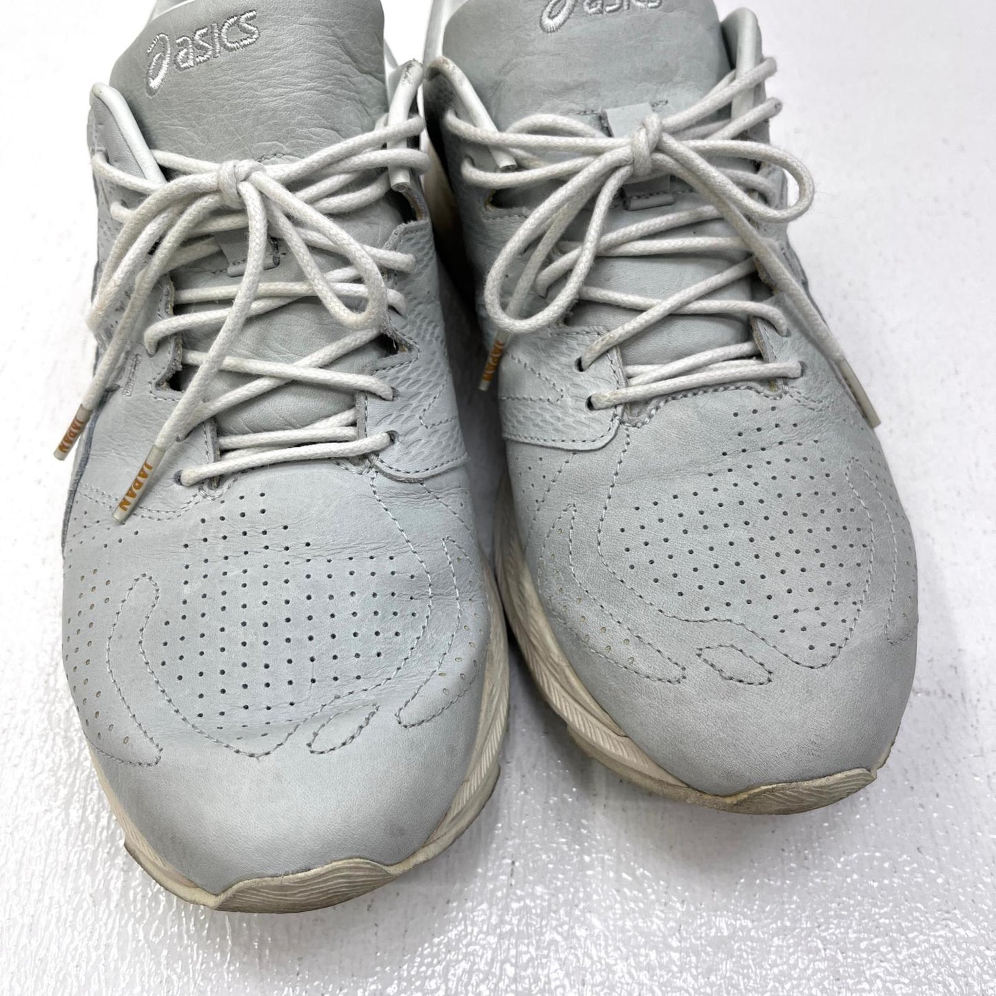 【中古】asics | アシックス Gel-Nimbus 20 MIJ Leather Arctic Blue スニーカー 1201a197 グレー 27cm【加古川店】