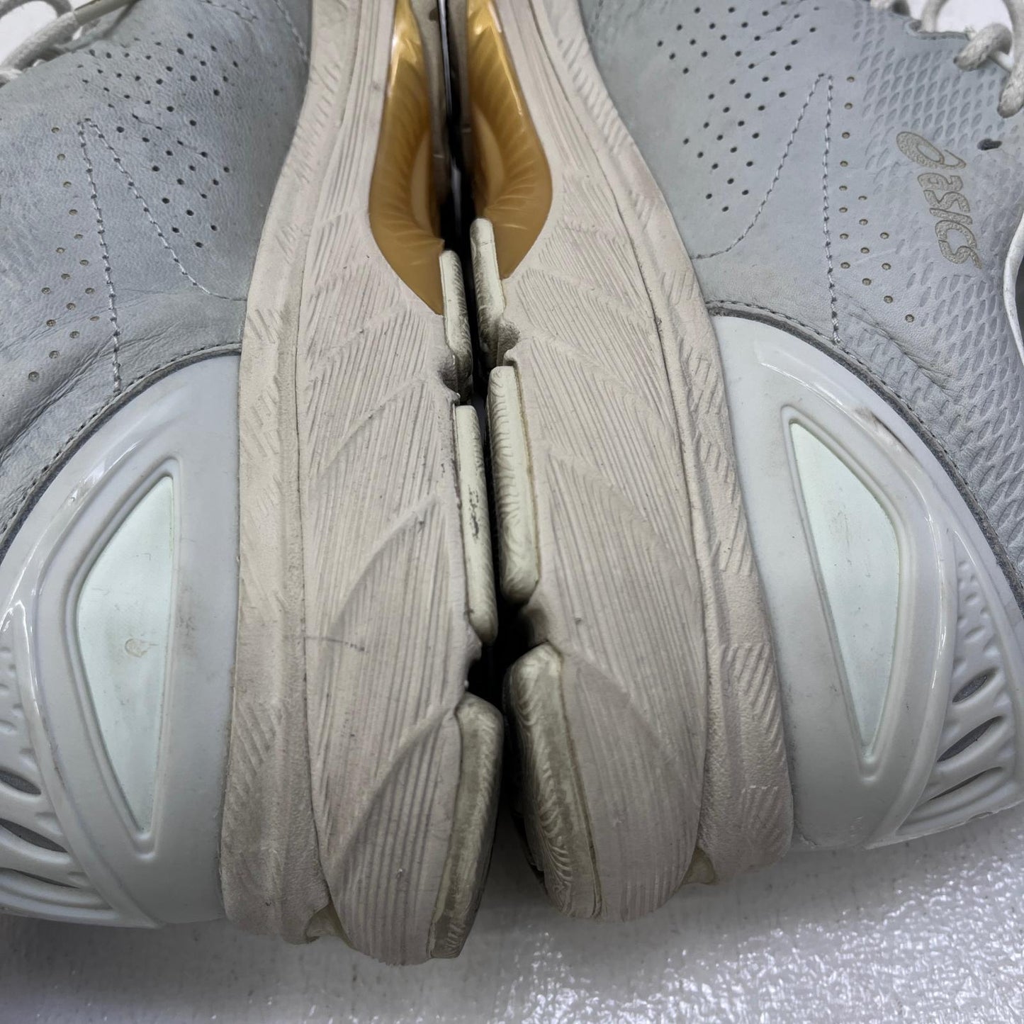 【中古】asics | アシックス Gel-Nimbus 20 MIJ Leather Arctic Blue スニーカー 1201a197 グレー 27cm【加古川店】