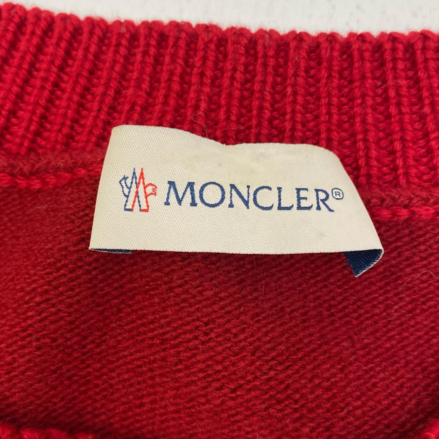 【中古】MONCLER | モンクレール ニット D20919034352 レッド サイズ：M【加古川店】