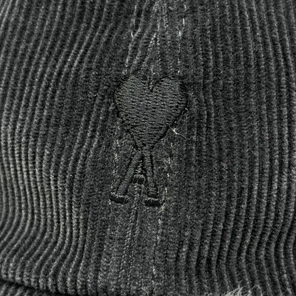 【中古】AMI | アミ Ami de Coeur Corduroy Cap 国内正規品 キャップ ucp265 co0089 ブラック【加古川店】