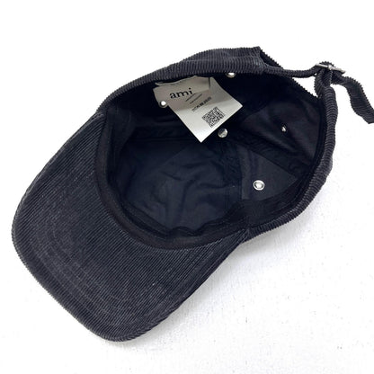 【中古】AMI | アミ Ami de Coeur Corduroy Cap 国内正規品 キャップ ucp265 co0089 ブラック【加古川店】