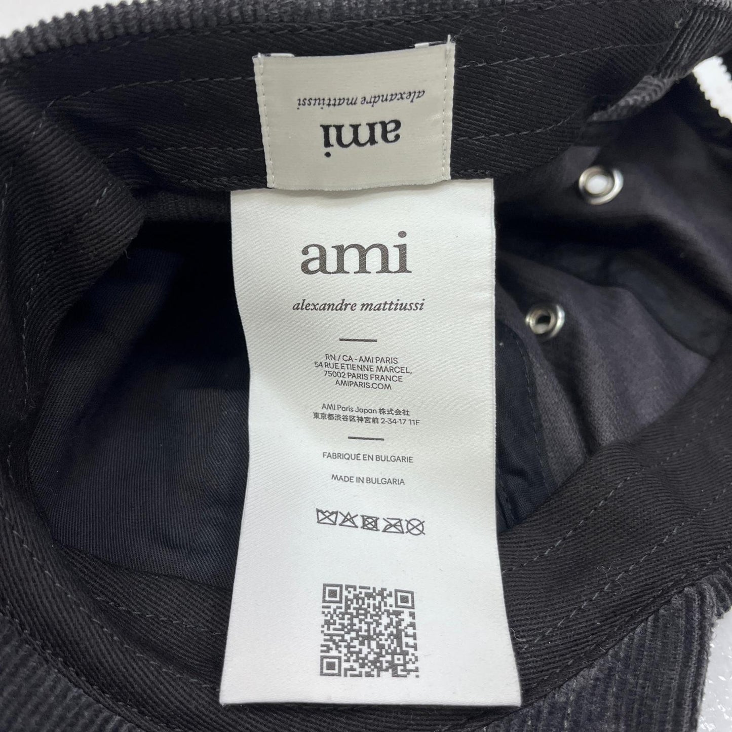 【中古】AMI | アミ Ami de Coeur Corduroy Cap 国内正規品 キャップ ucp265 co0089 ブラック【加古川店】