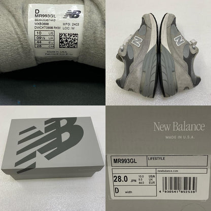 【中古】NEW BALANCE | ニューバランス スニーカー MR993GL グレー 28cm【加古川店】