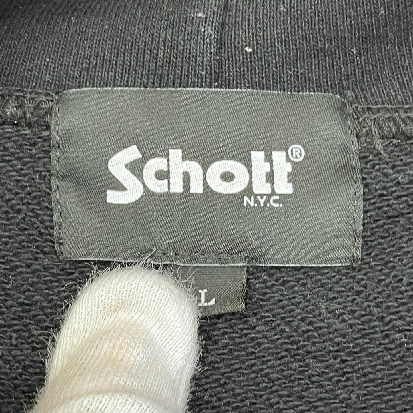 【中古】schott | ショット ×AMERICAN WANNABE パーカー 782-5131004 ブラック サイズ：L【加古川店】