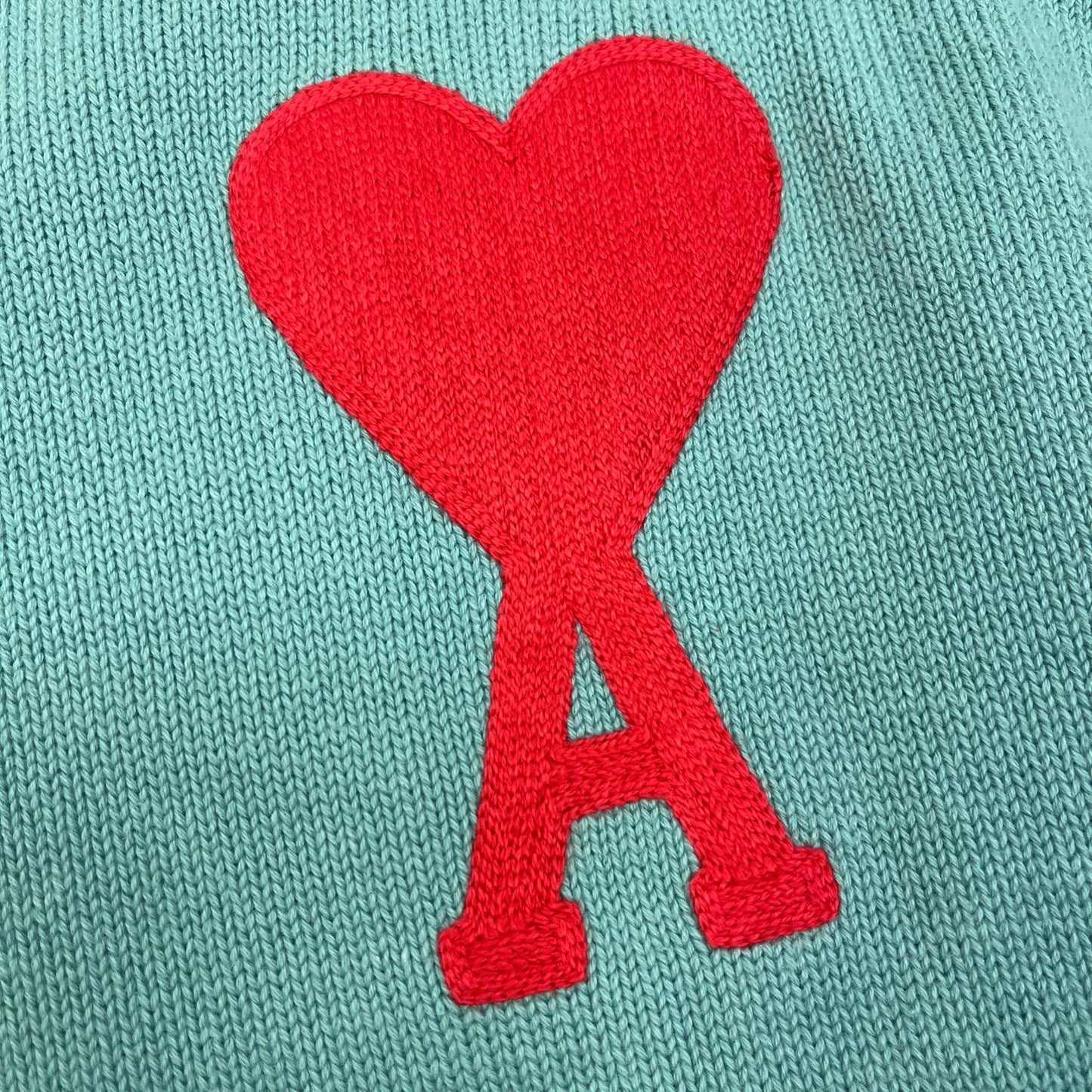 【中古】AMI | アミ Knit Sweater 国内正規品 セーター A21HK009.016 ライトグリーン サイズ：M【加古川店】