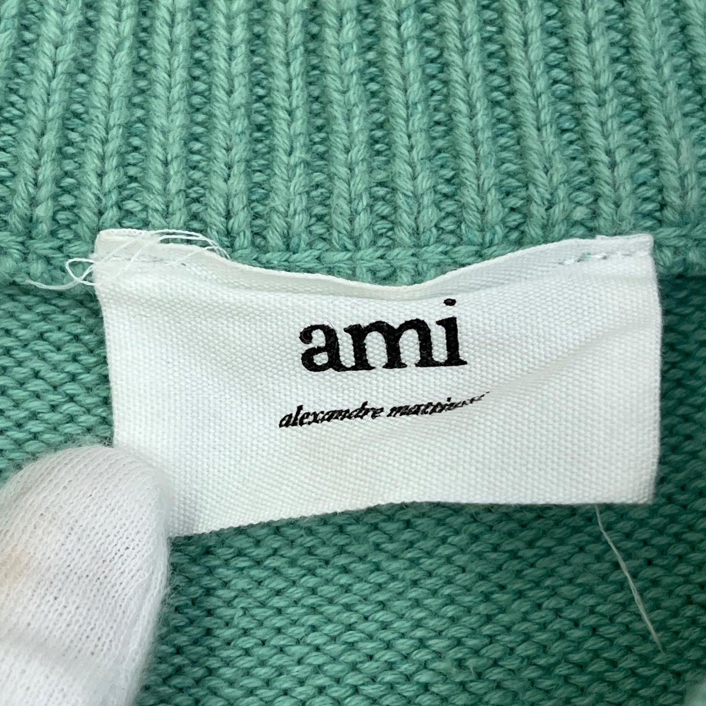 【中古】AMI | アミ Knit Sweater 国内正規品 セーター A21HK009.016 ライトグリーン サイズ：M【加古川店】