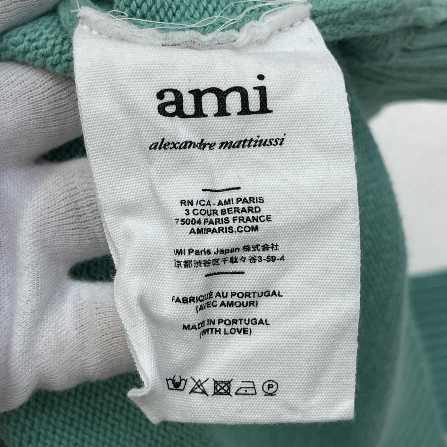 【中古】AMI | アミ Knit Sweater 国内正規品 セーター A21HK009.016 ライトグリーン サイズ：M【加古川店】