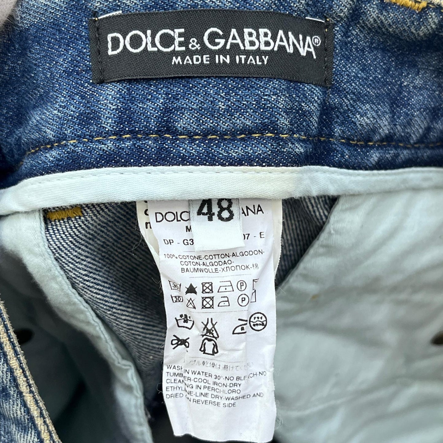 【中古】DOLCE & GABBANA | ドルチェアンドガッバーナ 国内正規品 デニムパンツ G34XAP G8L07 インディゴ サイズ：48【加古川店】