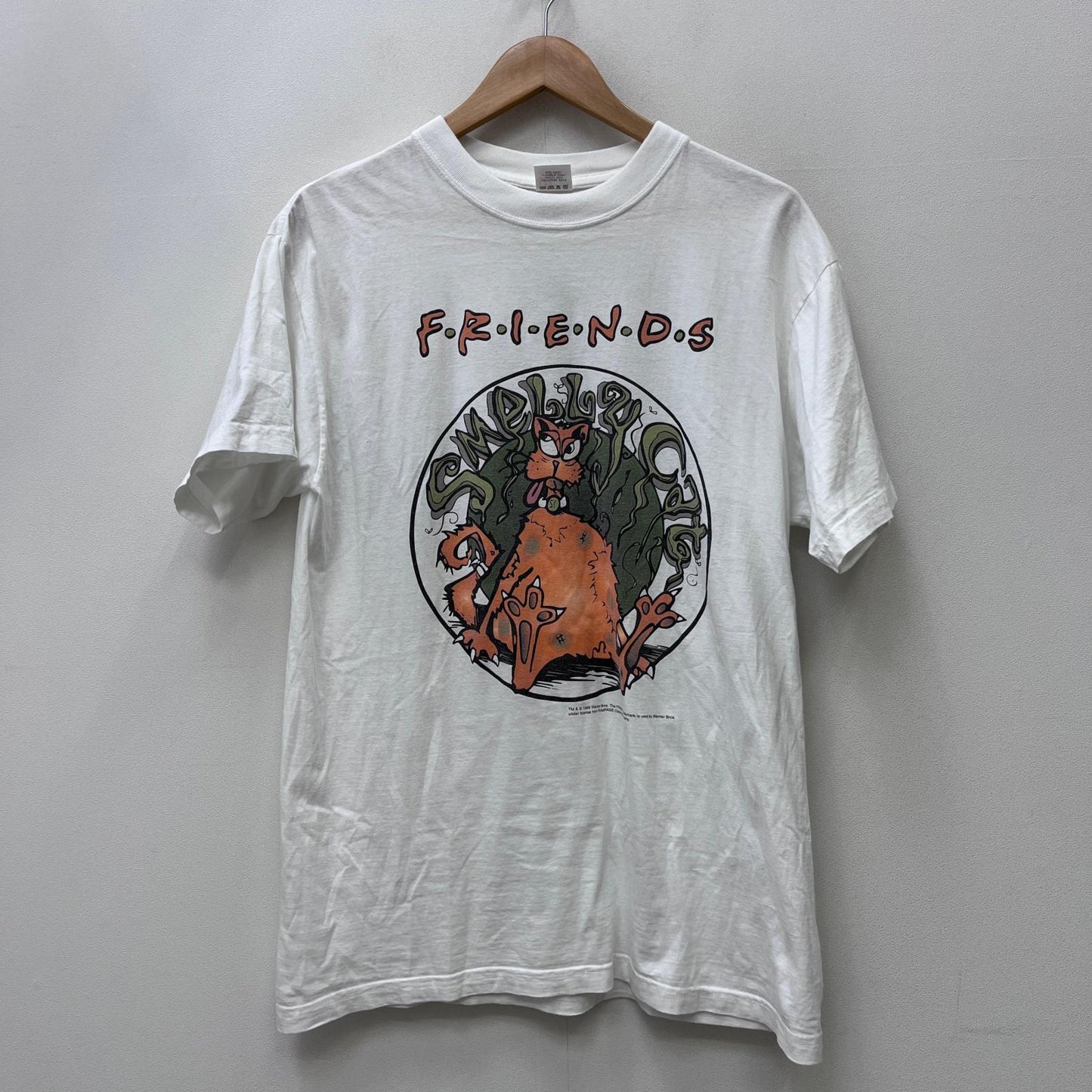 【中古】 FRIENDS Smelly Cat 半袖Ｔシャツ ホワイト サイズ：L【加古川店】