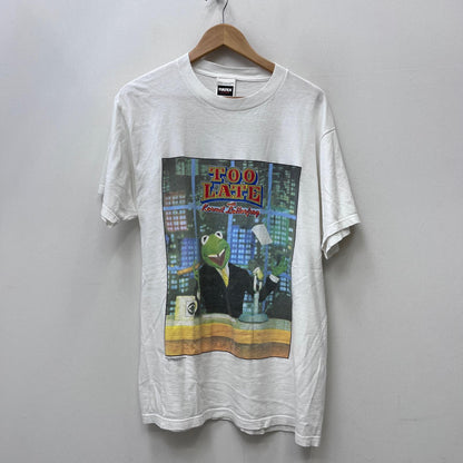 【中古】 TULTEXﾎﾞﾃﾞｨ KERMIT TOO LATE 半袖Ｔシャツ ホワイト サイズ：L【加古川店】
