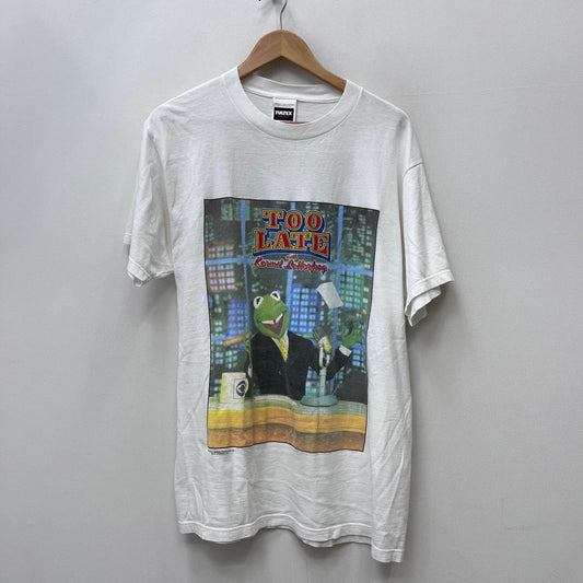 【中古】 TULTEXﾎﾞﾃﾞｨ KERMIT TOO LATE 半袖Ｔシャツ ホワイト サイズ：L【加古川店】
