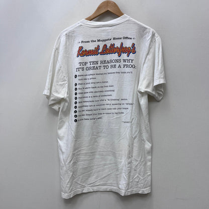 【中古】 TULTEXﾎﾞﾃﾞｨ KERMIT TOO LATE 半袖Ｔシャツ ホワイト サイズ：L【加古川店】