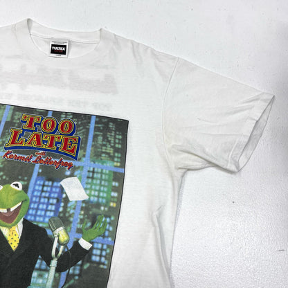 【中古】 TULTEXﾎﾞﾃﾞｨ KERMIT TOO LATE 半袖Ｔシャツ ホワイト サイズ：L【加古川店】