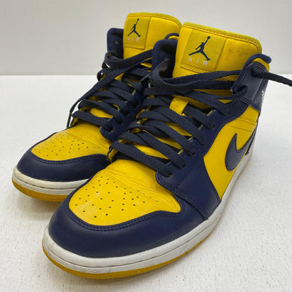 【中古】NIKE | ナイキ Air Jordan 1 Mid 'Michigan' スニーカー 554724-707 イエロー 28cm【加古川店】