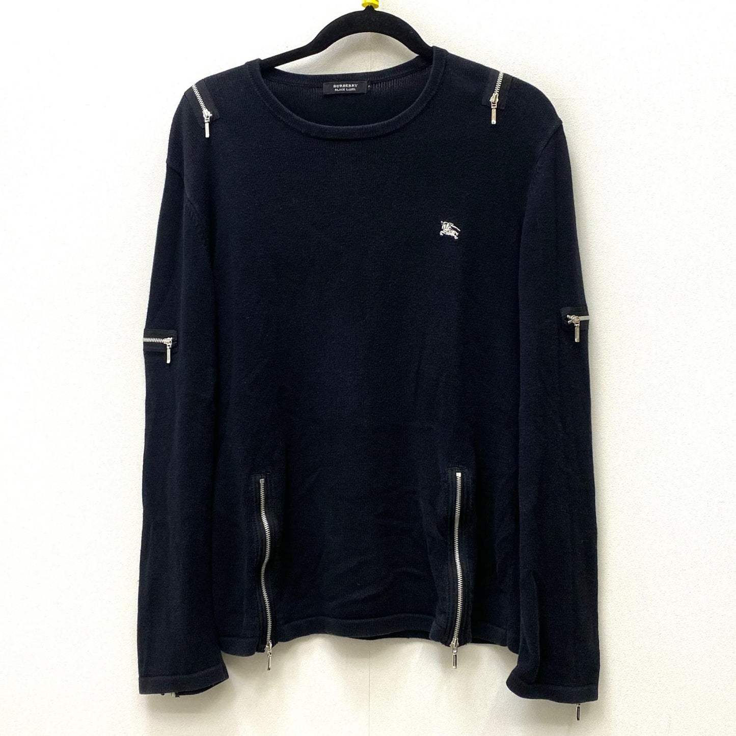 【中古】BURBERRY BLACK LABEL | バーバリーブラックレーベル ZIP KNIT ニット BMT36-606-09 ブラック サイズ：2【加古川店】