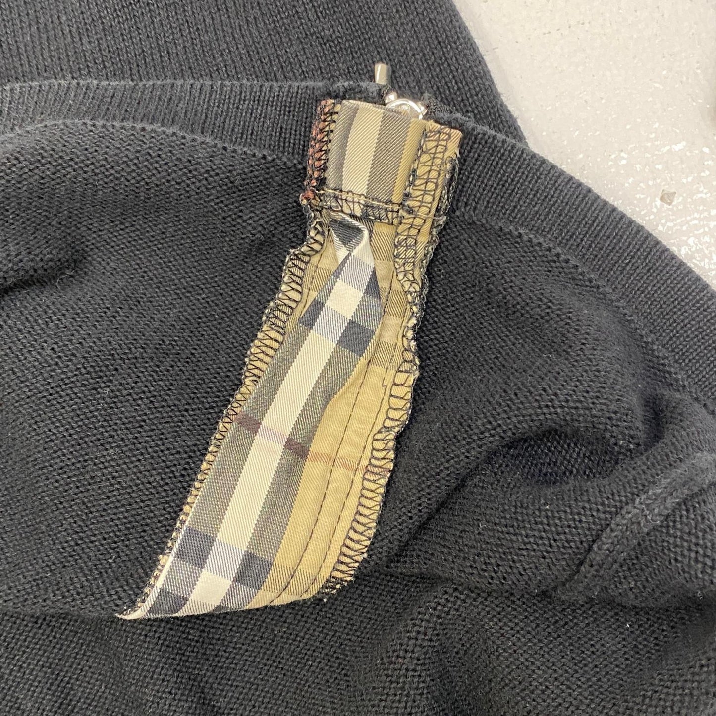 【中古】BURBERRY BLACK LABEL | バーバリーブラックレーベル ZIP KNIT ニット BMT36-606-09 ブラック サイズ：2【加古川店】