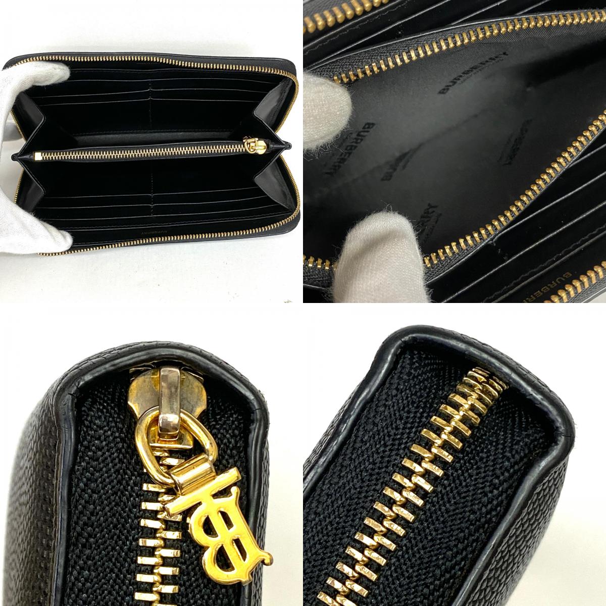 【中古】BURBERRY | バーバリー ELMORE 長財布 8023297 ブラック【加古川店】