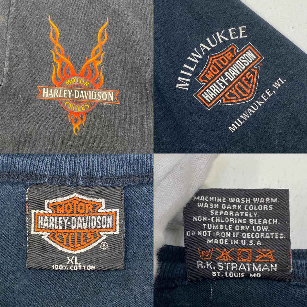 【中古】HARLEY-DAVIDSON | ハーレーダビットソン 半袖Ｔシャツ ブラック サイズ：XL【加古川店】