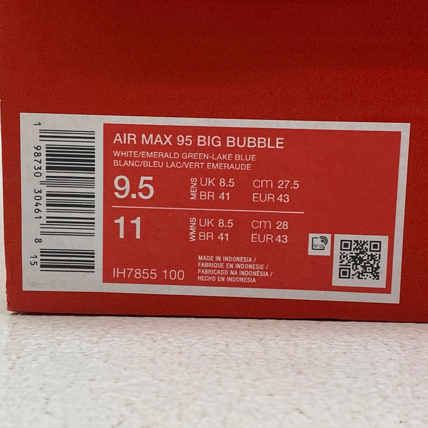 【中古】NIKE | ナイキ Air Max 95 Big Bubble スニーカー IH7855-100 ネイビー 27.5cm【加古川店】