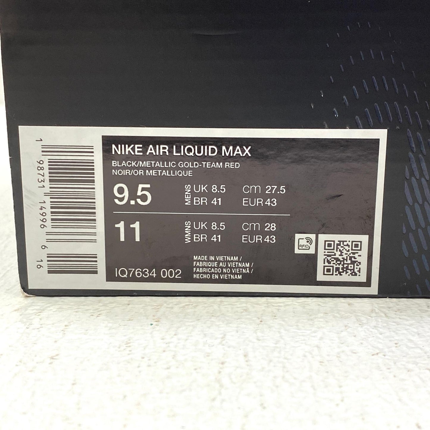 【中古】NIKE | ナイキ Air Liquid Max スニーカー IQ7634-002 ブラック 27.5cm【加古川店】