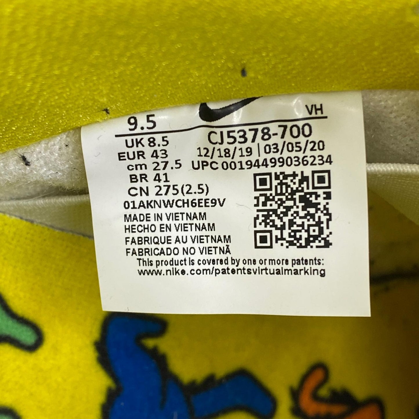 【中古】NIKE | ナイキ Grateful Dead SB Dunk Low スニーカー CJ5378-700 イエロー 27.5cm【加古川店】