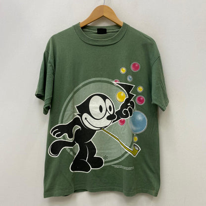 【中古】VINTAGE衣料 | ヴィンテージイリョウ felix 半袖Ｔシャツ オリーブ サイズ：L【加古川店】