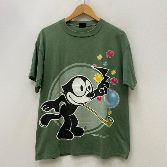 【中古】VINTAGE衣料 | ヴィンテージイリョウ felix 半袖Ｔシャツ オリーブ サイズ：L【加古川店】