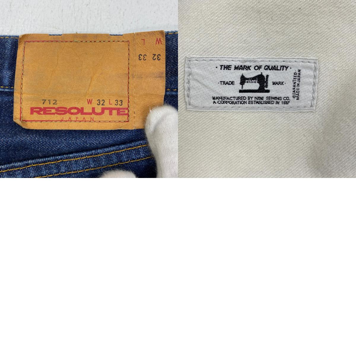【中古】RESOLUTE | リゾルト デニムパンツ 712 インディゴ サイズ：32【加古川店】