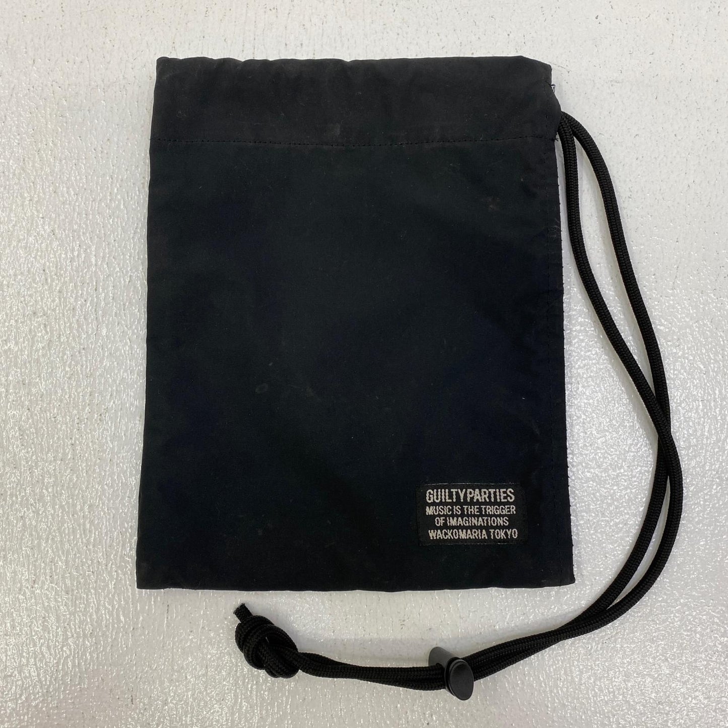 【中古】WACKOMARIA | ワコマリア nyron drawstring bag ポーチ 24ss-wma-bg03 ブラック【加古川店】